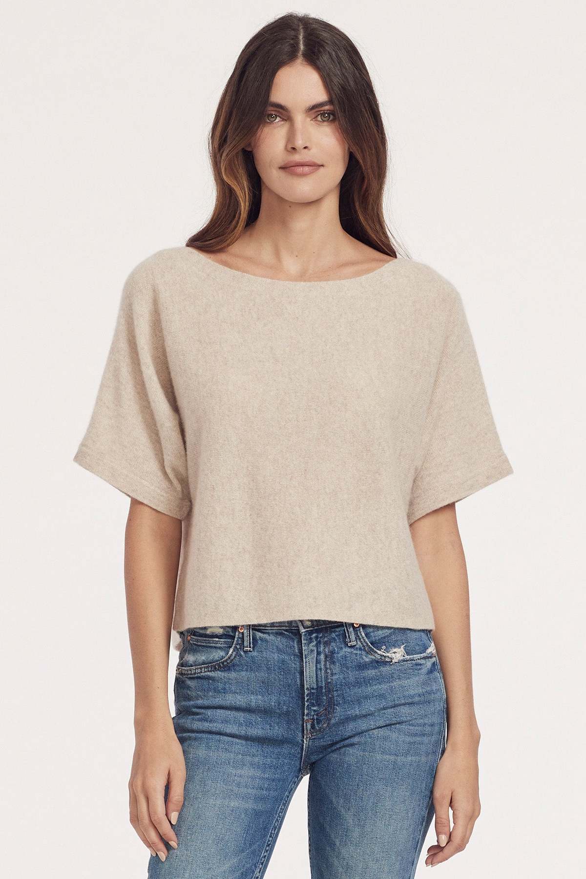 360 Cashmere Clara Sweater - Oatmeal - Image 1 of 4