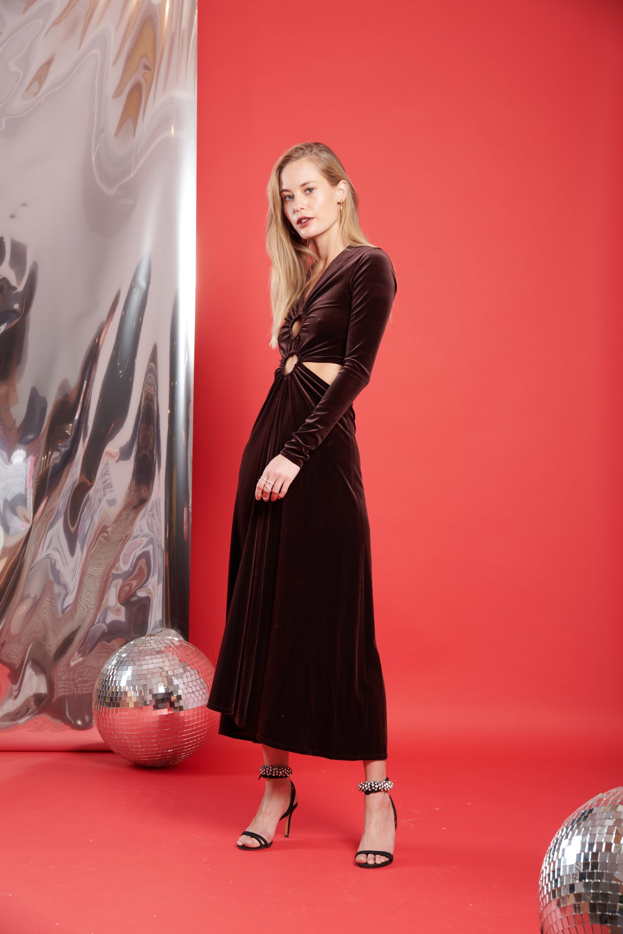green emerald velvet dress Maeve Modest Dress in Spanish Rose – A Closet Full of Dresses main image 1
