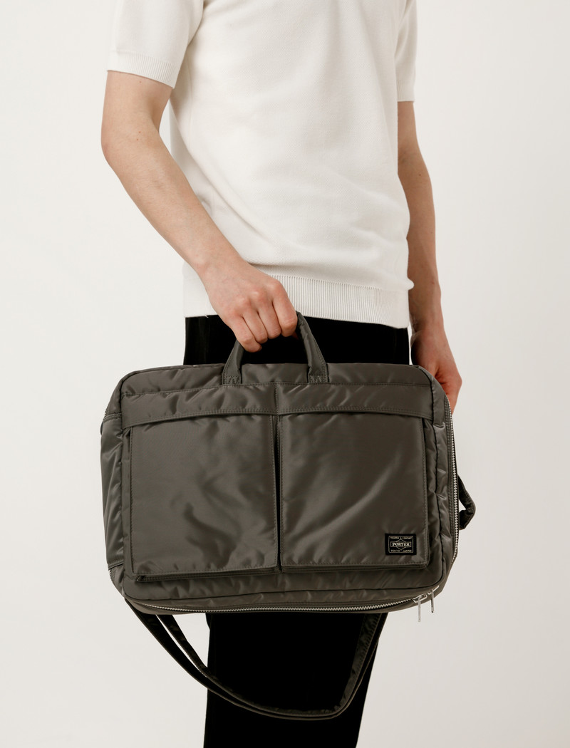 Porter Tanker 3Way Briefcase - Silver/Grey | Garmentory