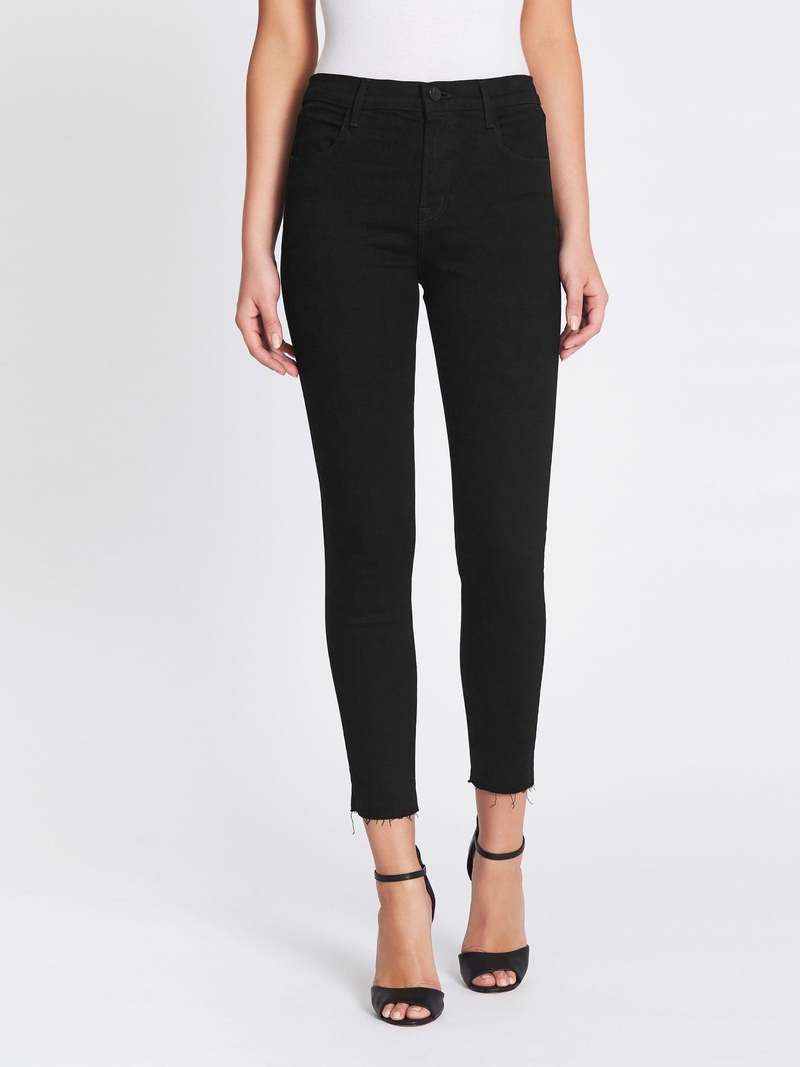 J Brand Alana High Rise Crop Skinny Jean - Black | Garmentory