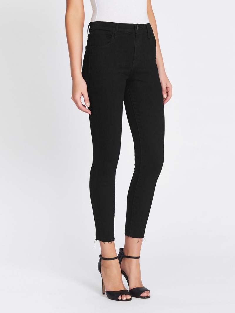 J Brand Alana High Rise Crop Skinny Jean Black Garmentory