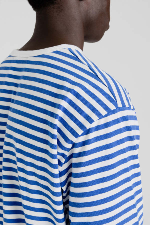 Nanamica Coolmax St Jersey L/S Tee - Royal Blue/White | Garmentory