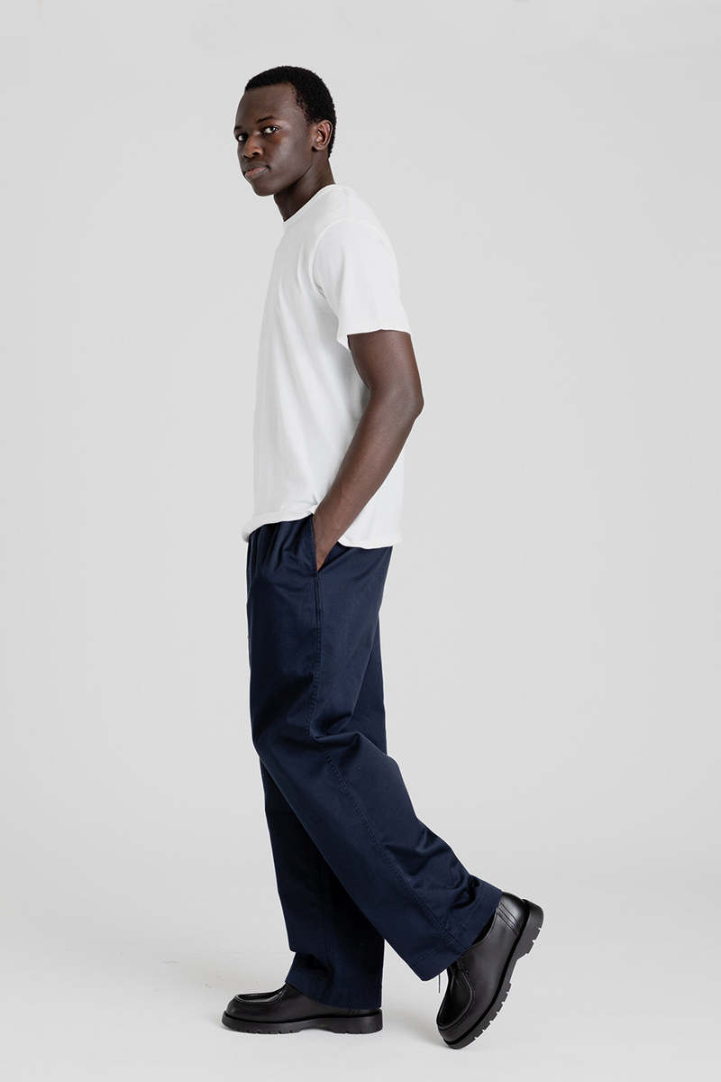 NanamicaDouble Pleat Wide Chino Pants - Navy | Garmentory