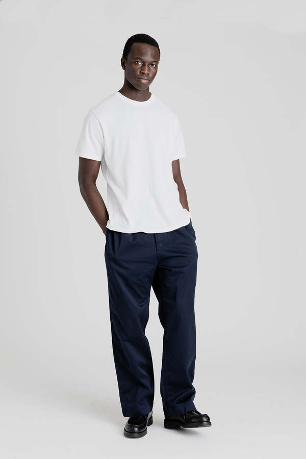 NanamicaDouble Pleat Wide Chino Pants - Navy | Garmentory