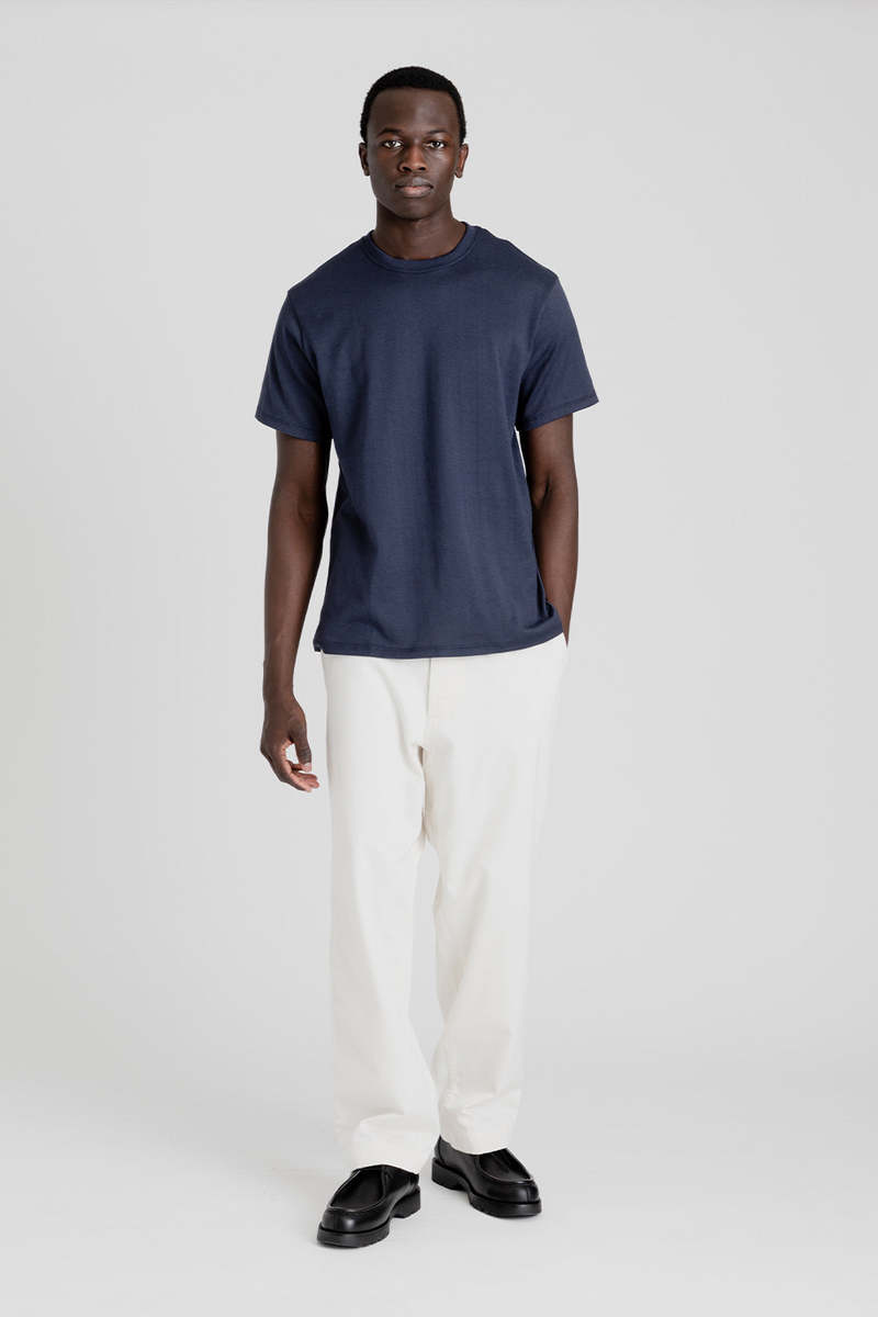 Nanamica Loopwheel COOLMAX Jersey Tee Navy - Made in Japan