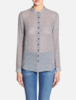 MiH Jeans Collarless Evelyn Shirt - blue - Thumbnail 1