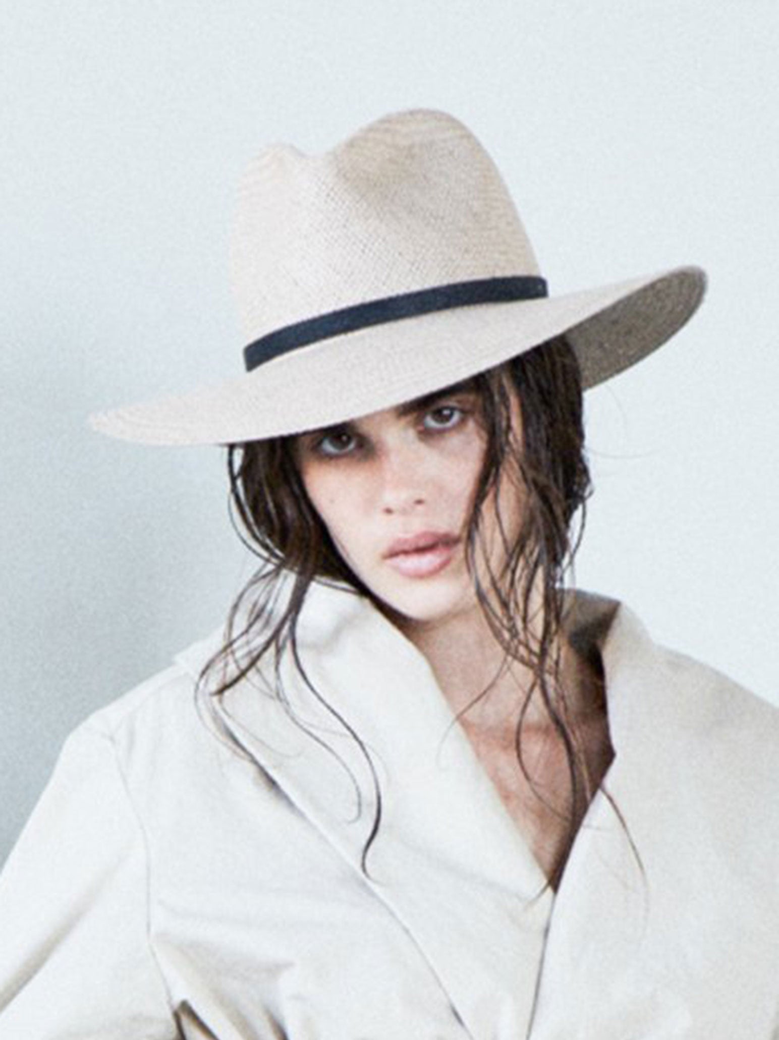 Janessa Leoné Cole hat in pebble color 100% wool material Size Medium NWT goop | Zoe Hat main image 2