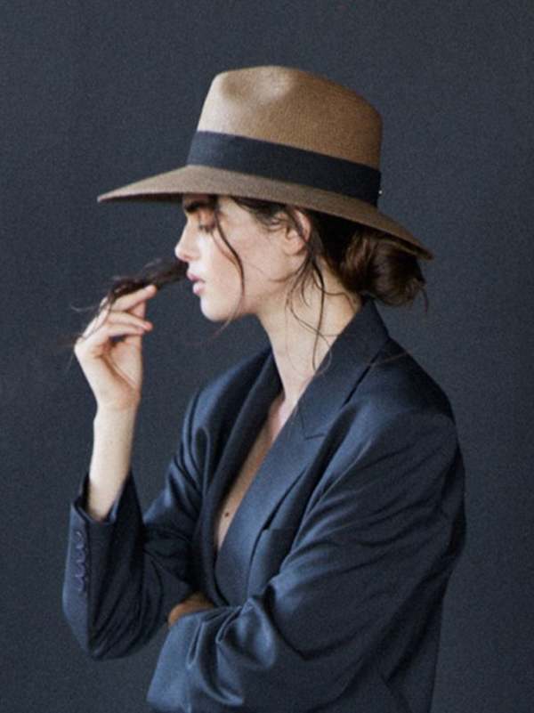 Janessa Leone Corbin Hat Small Janessa Leone Corbin Packable Fedora | Neiman Marcus main image 3