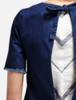 NICHOLAS Denim Asymmetric Tie Back Top - Dark Denim - Thumbnail 4