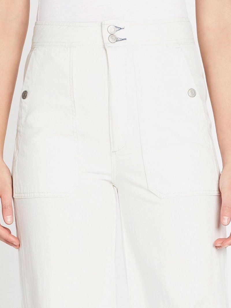 Rebecca Taylor Drapey Denim Pant - Beige