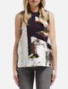 Rebecca Minkoff Emory 3d Print Top - gray - Thumbnail 1