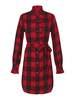 FRAME Denim Flannel Check Dress - red - Thumbnail 5