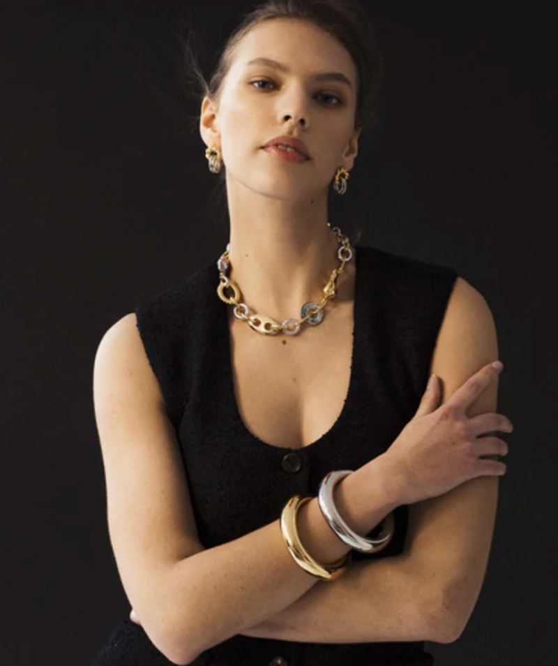 Lizzie Fortunato Circuit Bangle Gold Garmentory