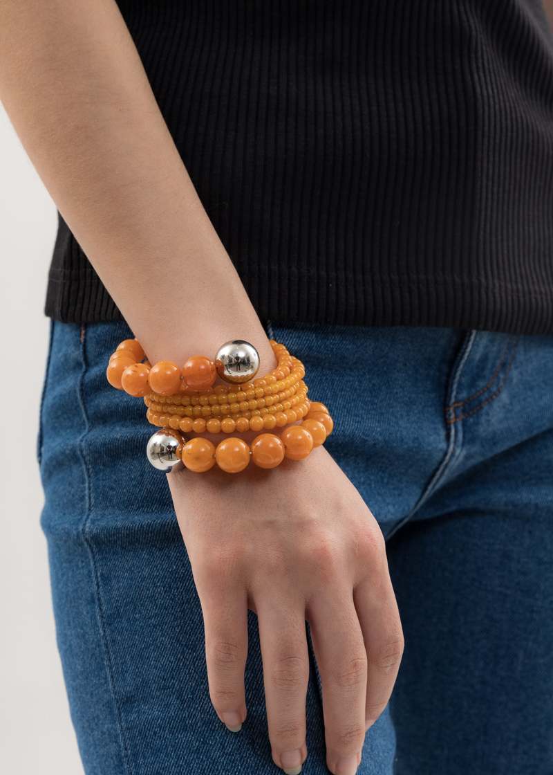 Y/project Spiral Bead Bracelet - Amber | Garmentory