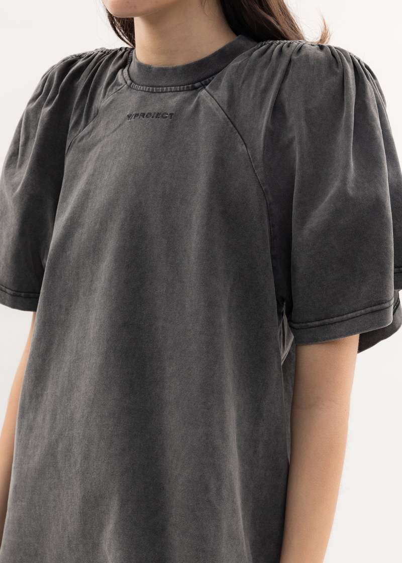 Y/project RUCHED SHOULDER T-Shirt - Grey | Garmentory