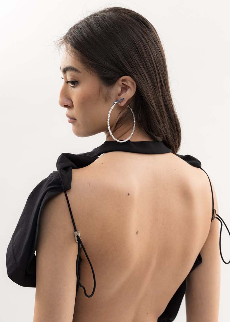 Y PROJECT 'Y maxi’ hoop earrings Y/project Maxi Y Hoops - Silver | Garmentory