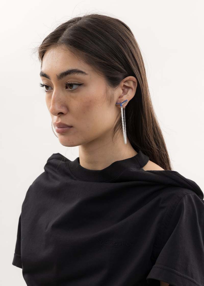 Y PROJECT 'Y maxi’ hoop earrings Y/project Maxi Y Hoops - Silver | Garmentory