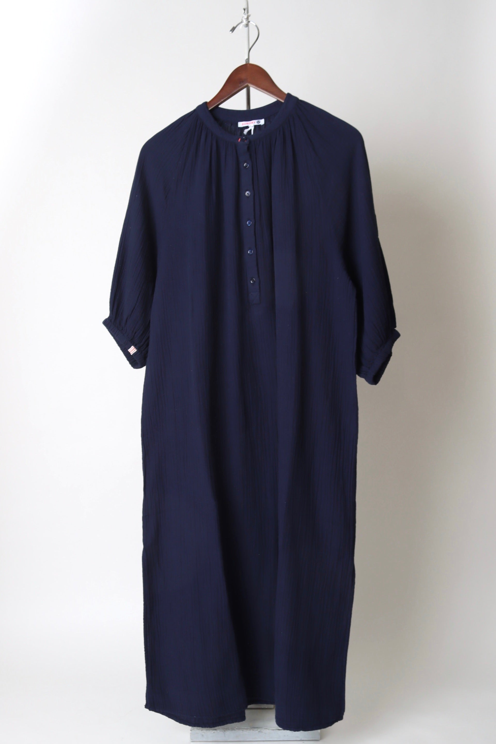 sundry henley loose dress Sundry Henley Loose Dress - Navy