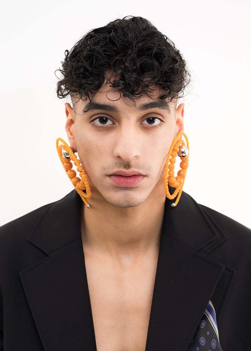 Y/project Amber SPIRAL Earring - Multi | Garmentory
