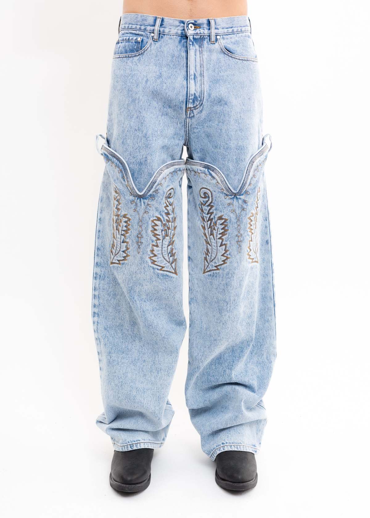 yproject カウボーイカフジーンズ Y. Project Cowboy Cuff Jeans in Blue for Men | Lyst