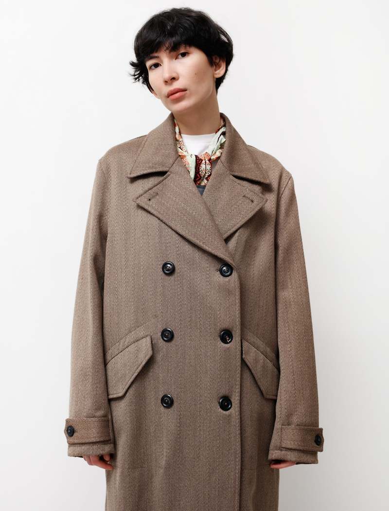 Our Legacy Long DB Buta Coat - Broken Tweed | Garmentory