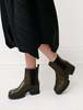 Robert Clergerie Wafa Lug Sole Chelsea Boot - Olive Green - Thumbnail 2