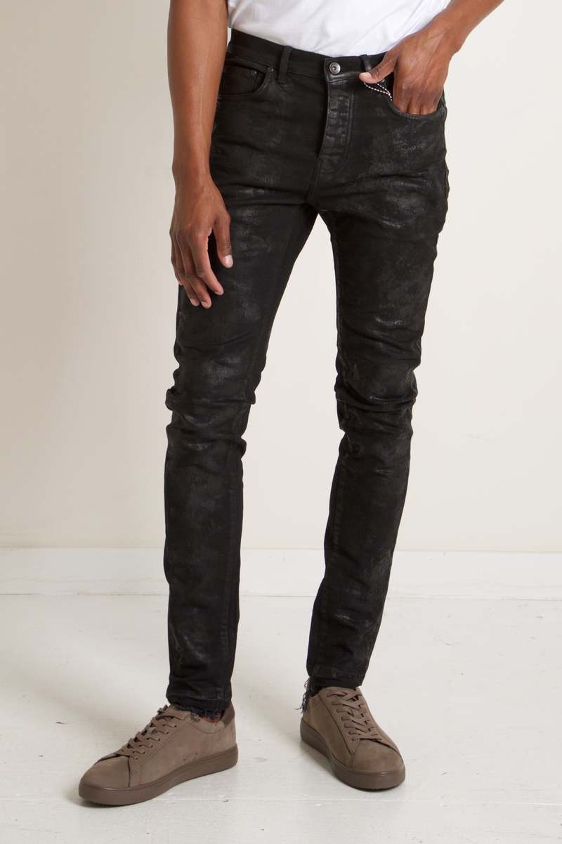 Purple Brand P001 Low Rise Skinny denim - Blackest Wax | Garmentory