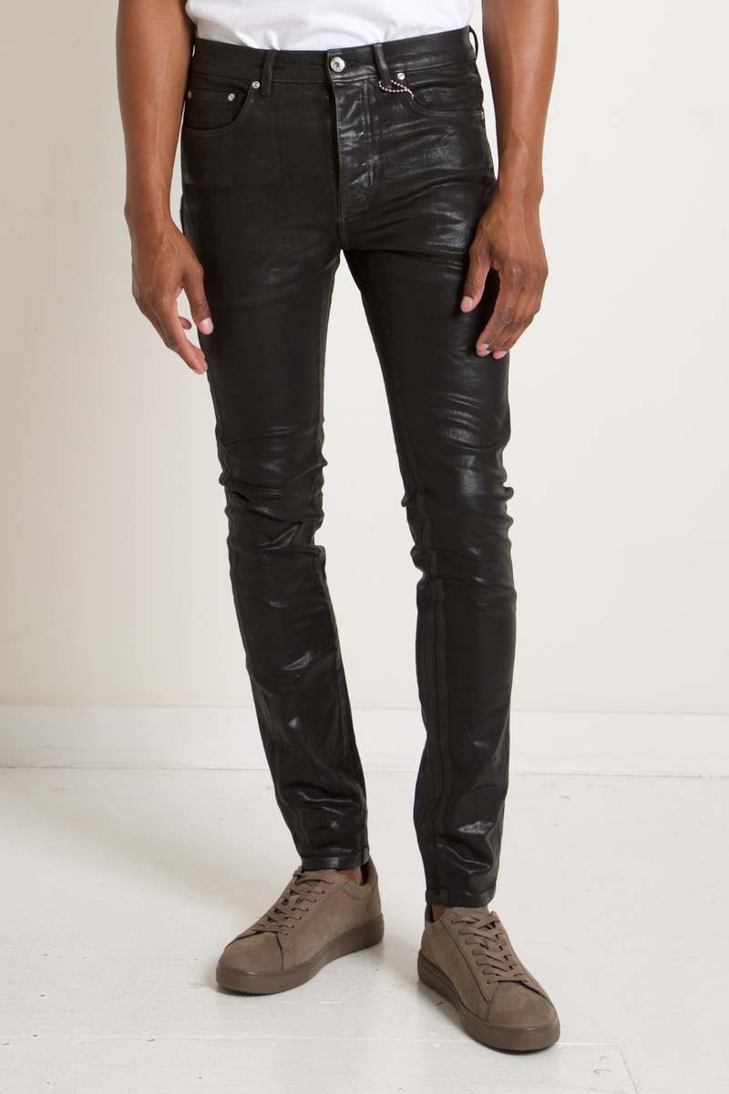 Purple Brand P001 Low Rise Skinny Leathered - Black | Garmentory