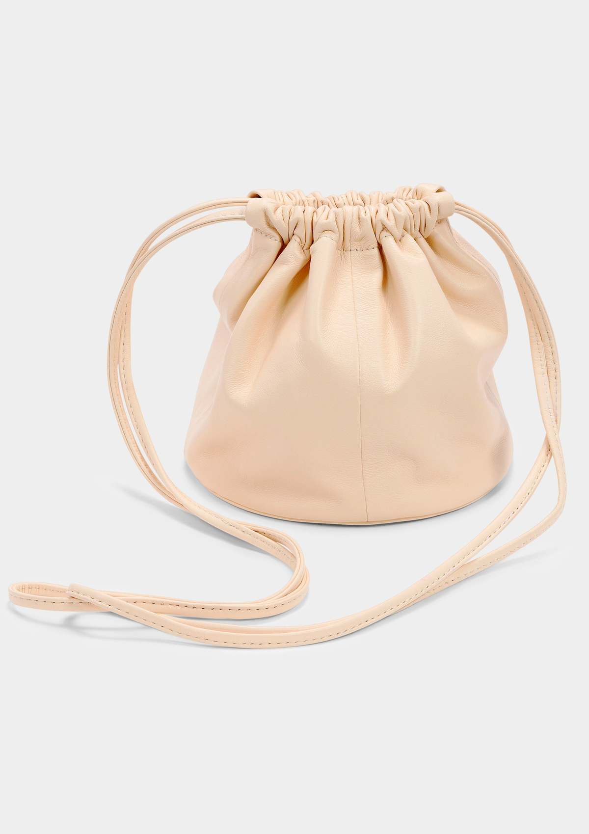 Modern Weaving Mini Drum Drawstring Bucket Bag in Melon main image 1