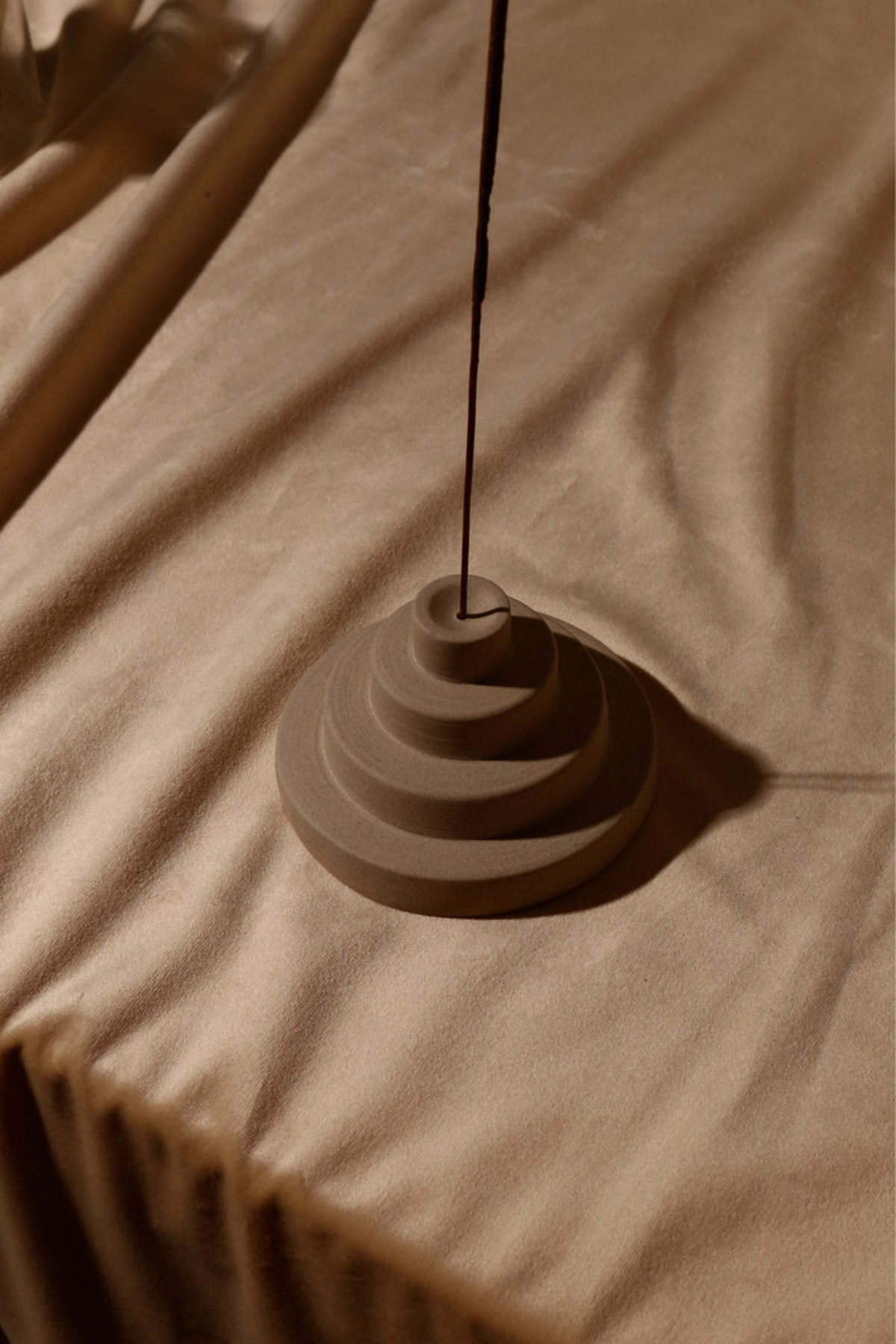 Yield Ceramic Meso Incense Holder Tan Garmentory