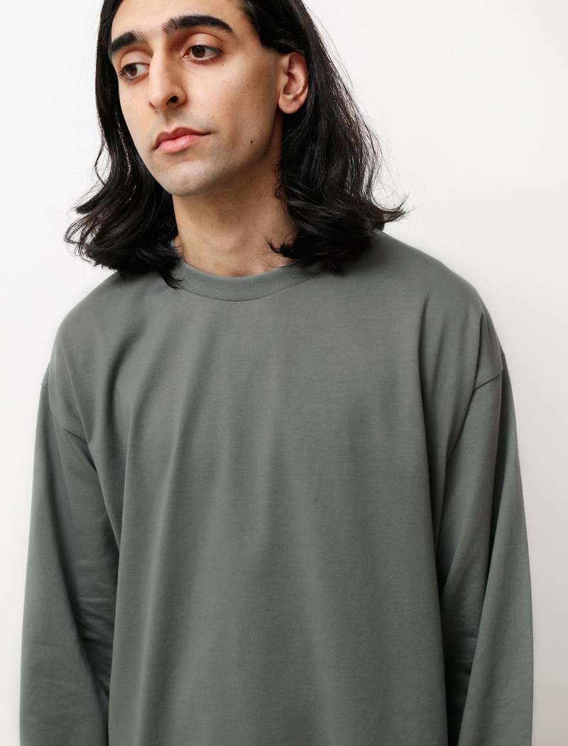 Polyploid C Cotton Oversize Longsleeve - Sage | Garmentory
