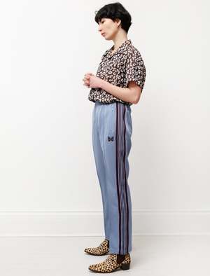 Needles Narrow Track Pant - Poly Sax Blue | Garmentory