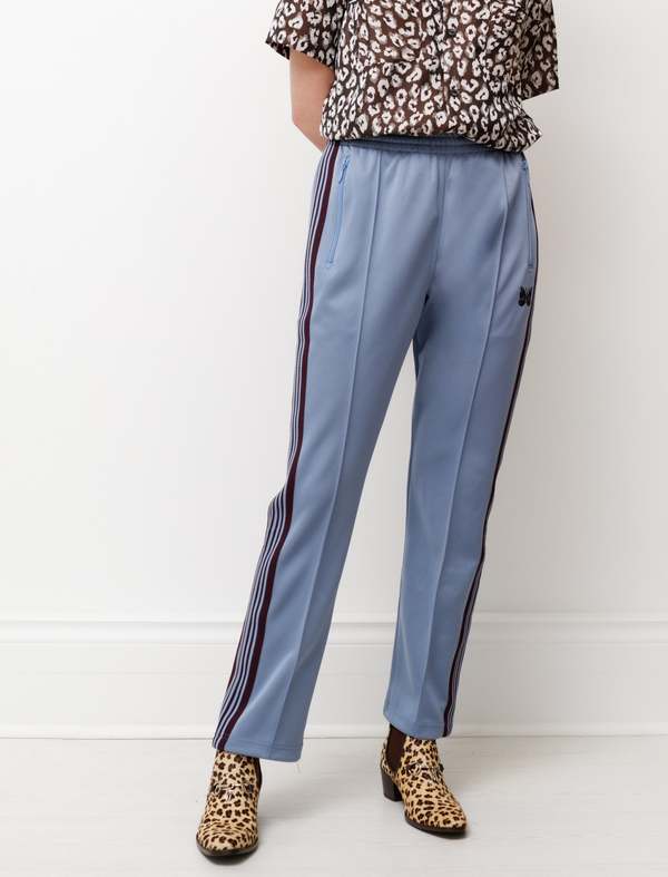 Needles 22SS Narrow Track PANT SAX BLUE Needles Narrow Track Pant - Poly Sax Blue | Garmentory