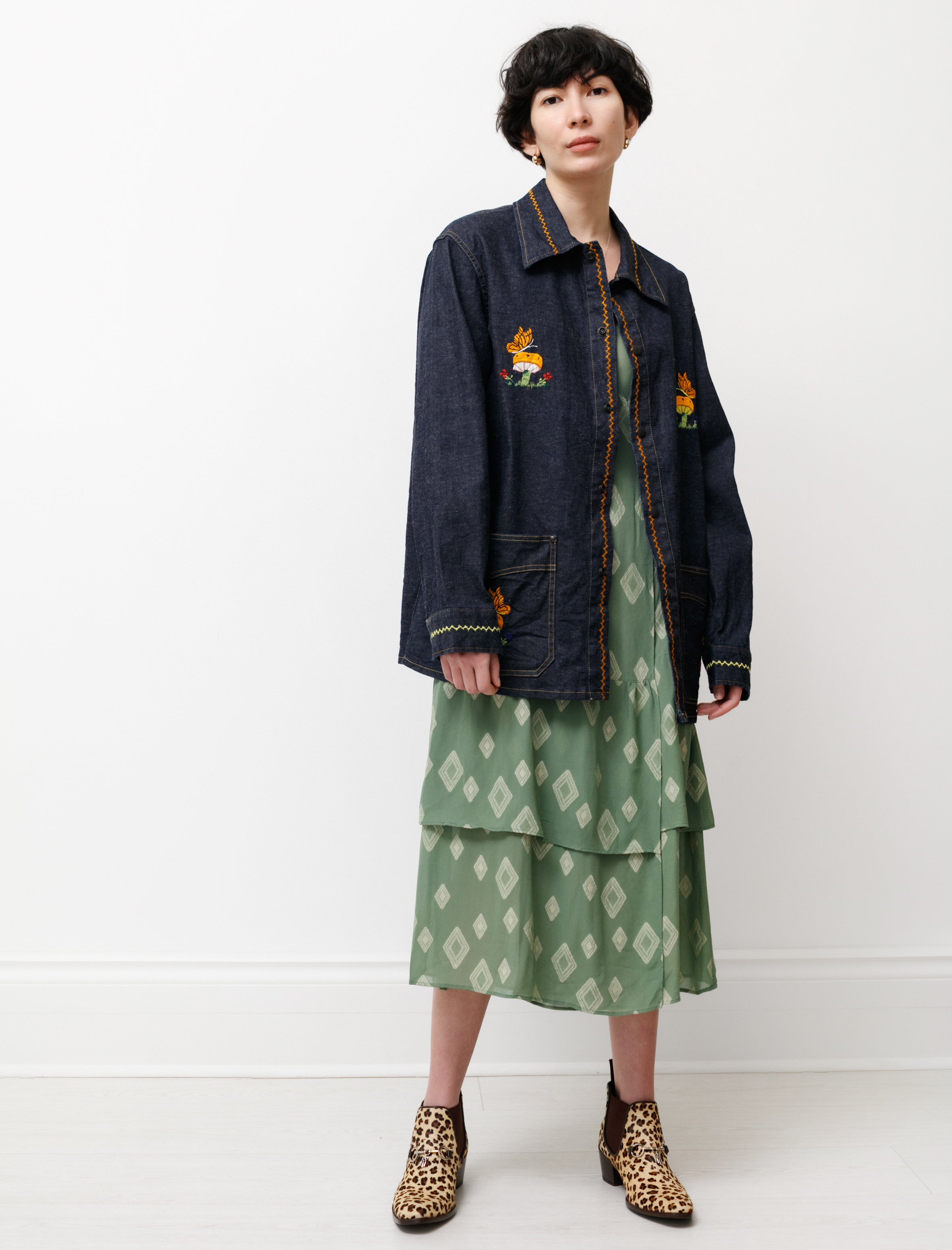 Needles P&M Embroidered Jacket - Indigo | Garmentory