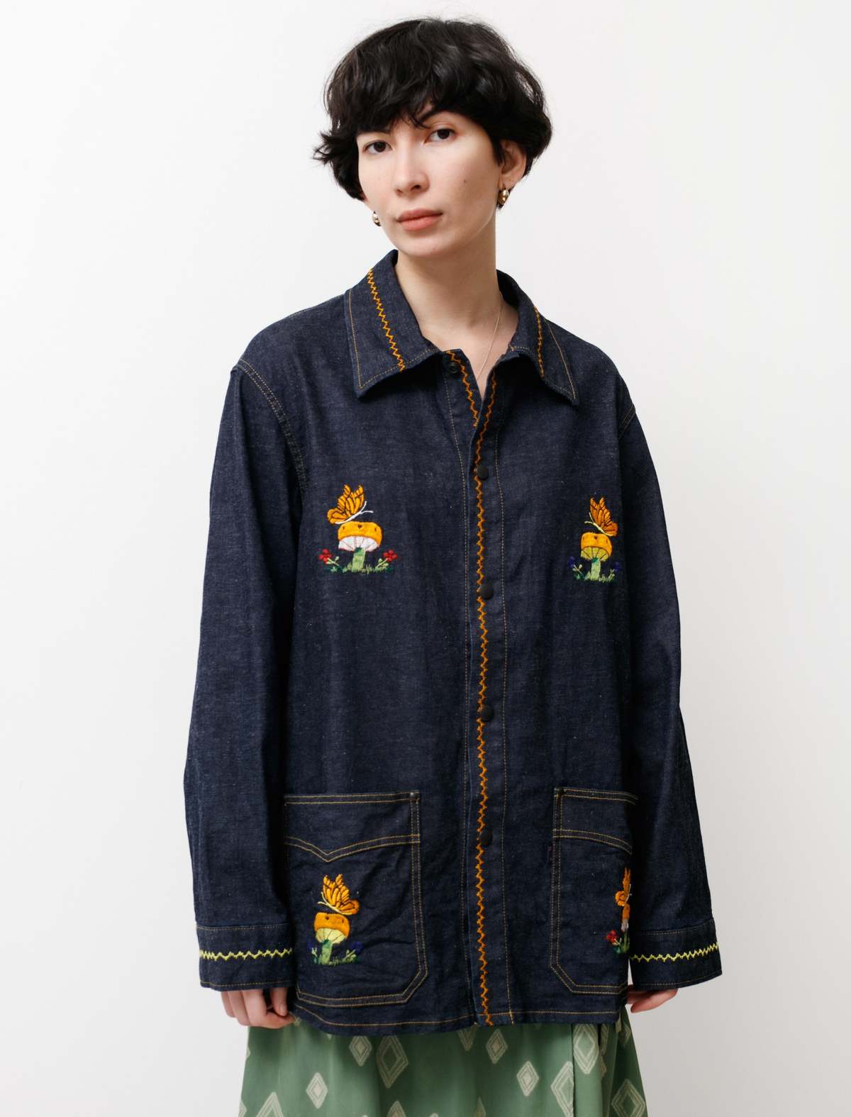 Needles P&M Embroidered Jacket - Indigo | Garmentory