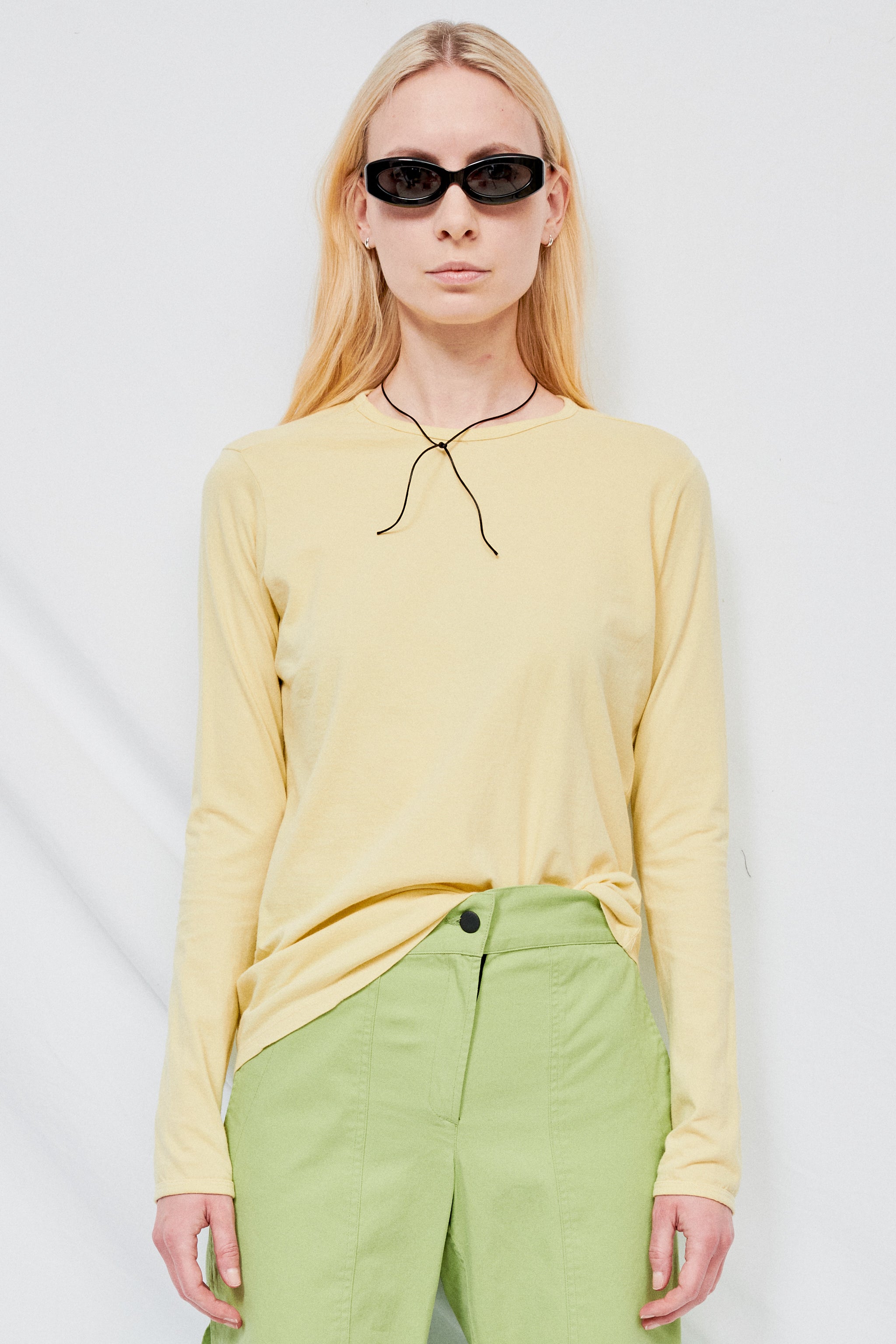 Gabriela Coll Garments Long Sleeve T-Shirt - Light Yellow