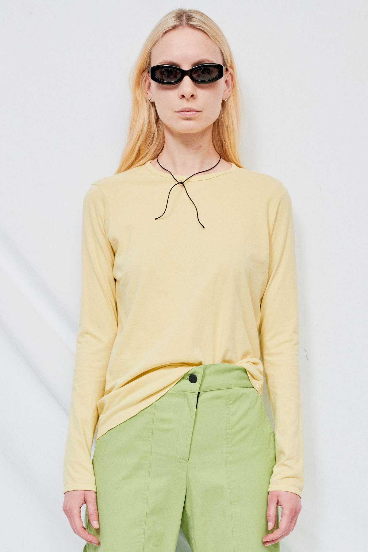 Gabriela Coll Garments Long Sleeve T-Shirt - Light Yellow | Garmentory