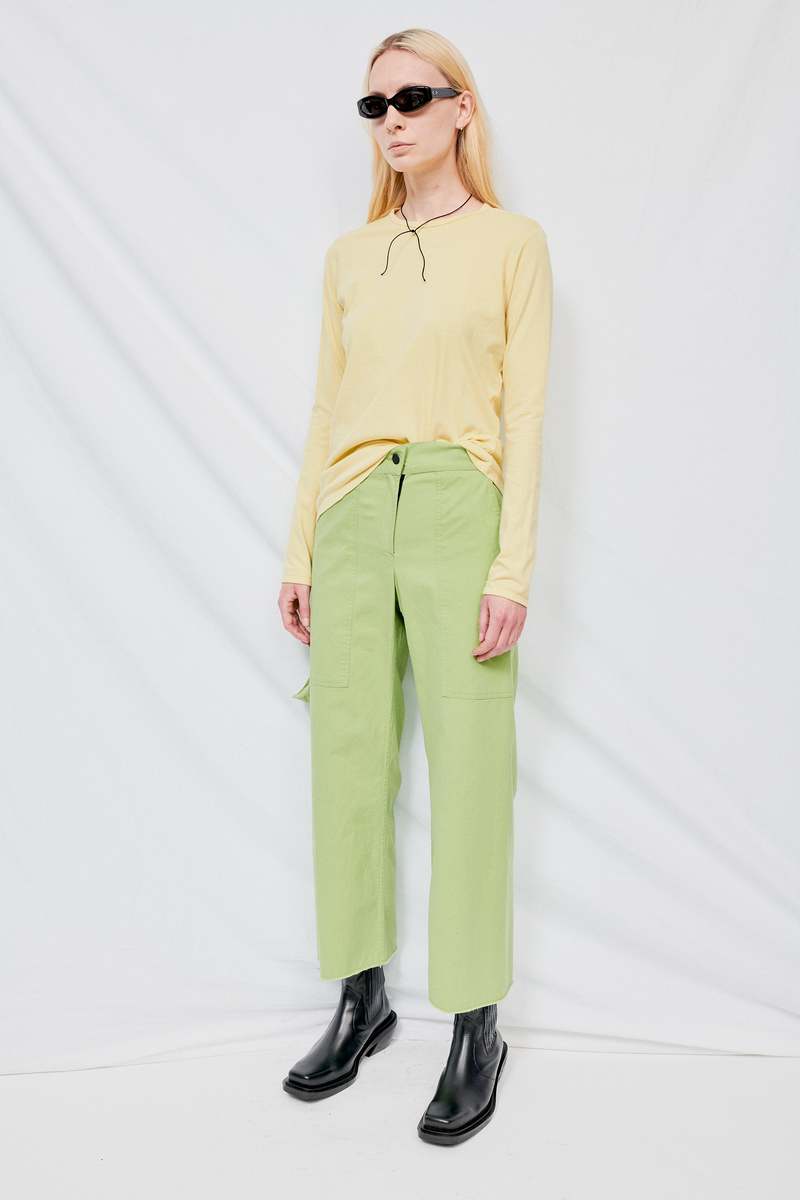 Gabriela Coll Garments Long Sleeve T-Shirt - Light Yellow | Garmentory