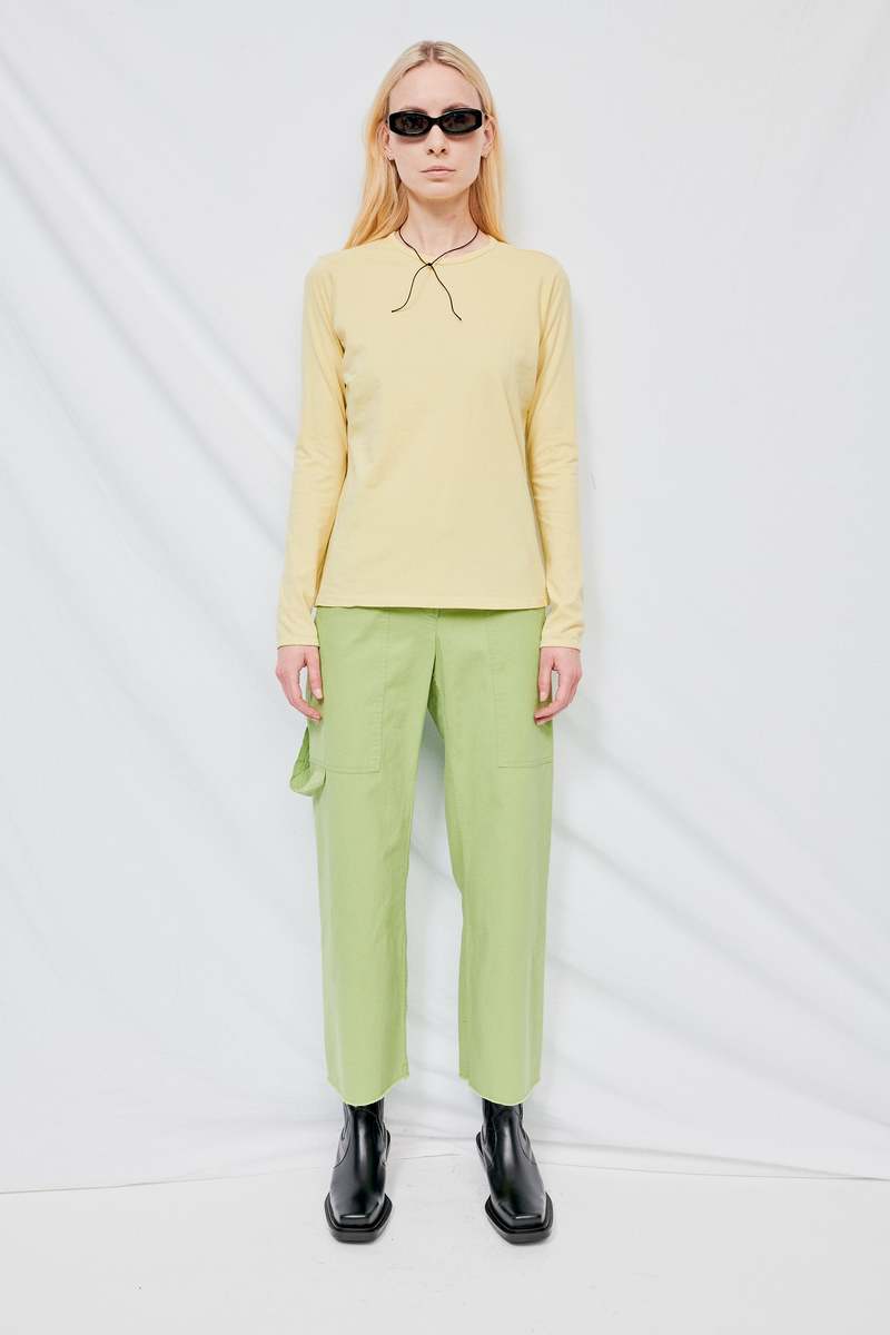 Gabriela Coll Garments Long Sleeve T-Shirt - Light Yellow