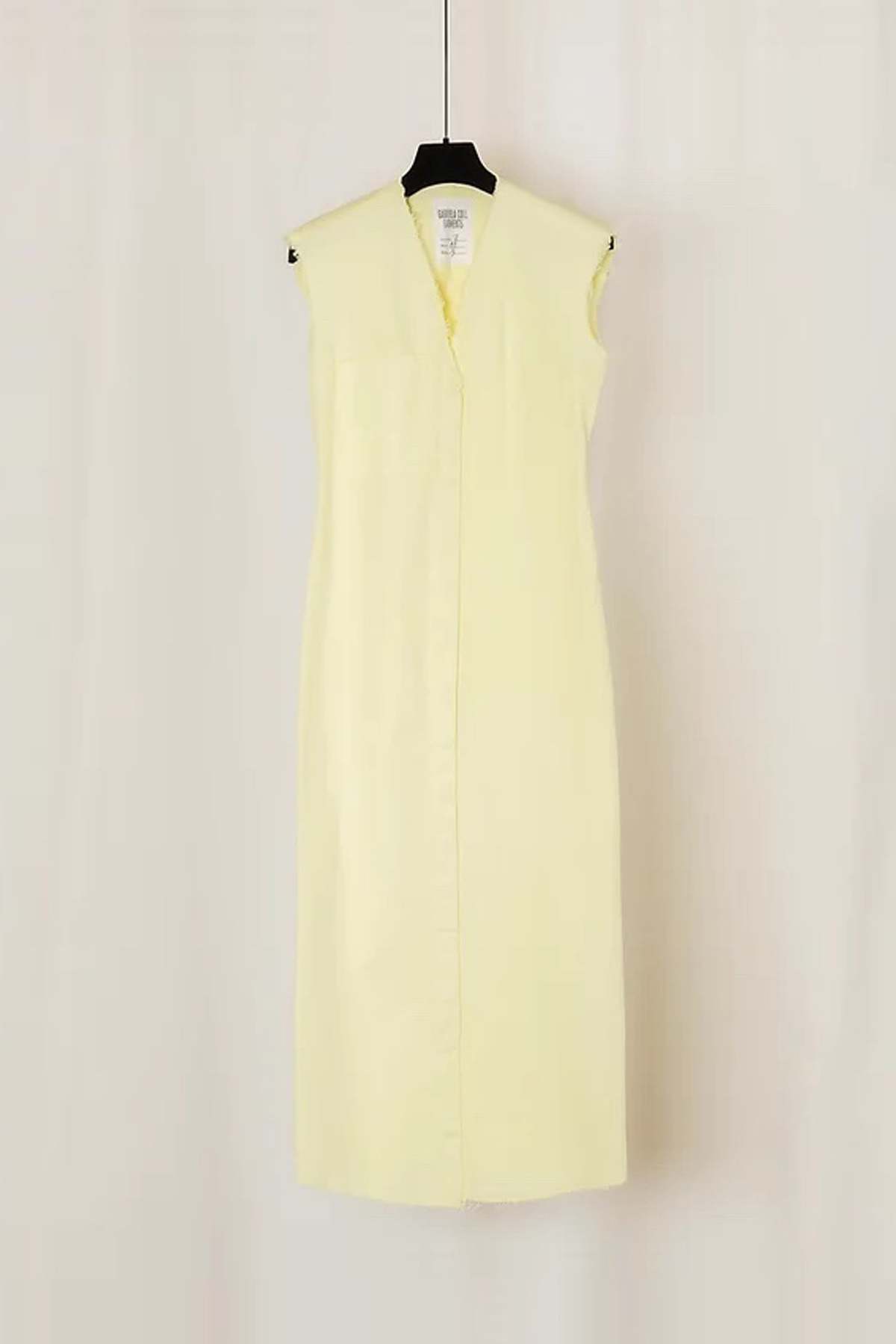 Gabriela Coll Garments No.90 Cotton Canvas Dress - Light Yellow 
