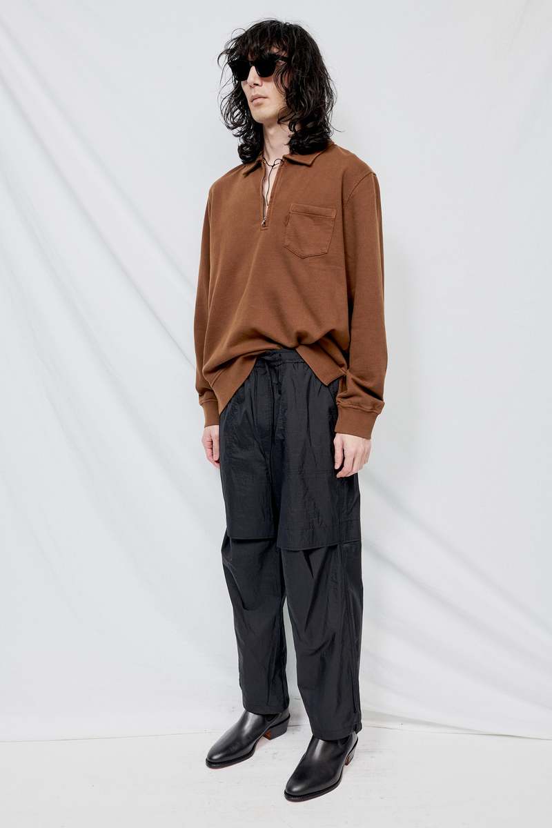 パンツ amomento | DRAWSTRING LAYERED PANTS AMOMENTO-Black-Drawstring-