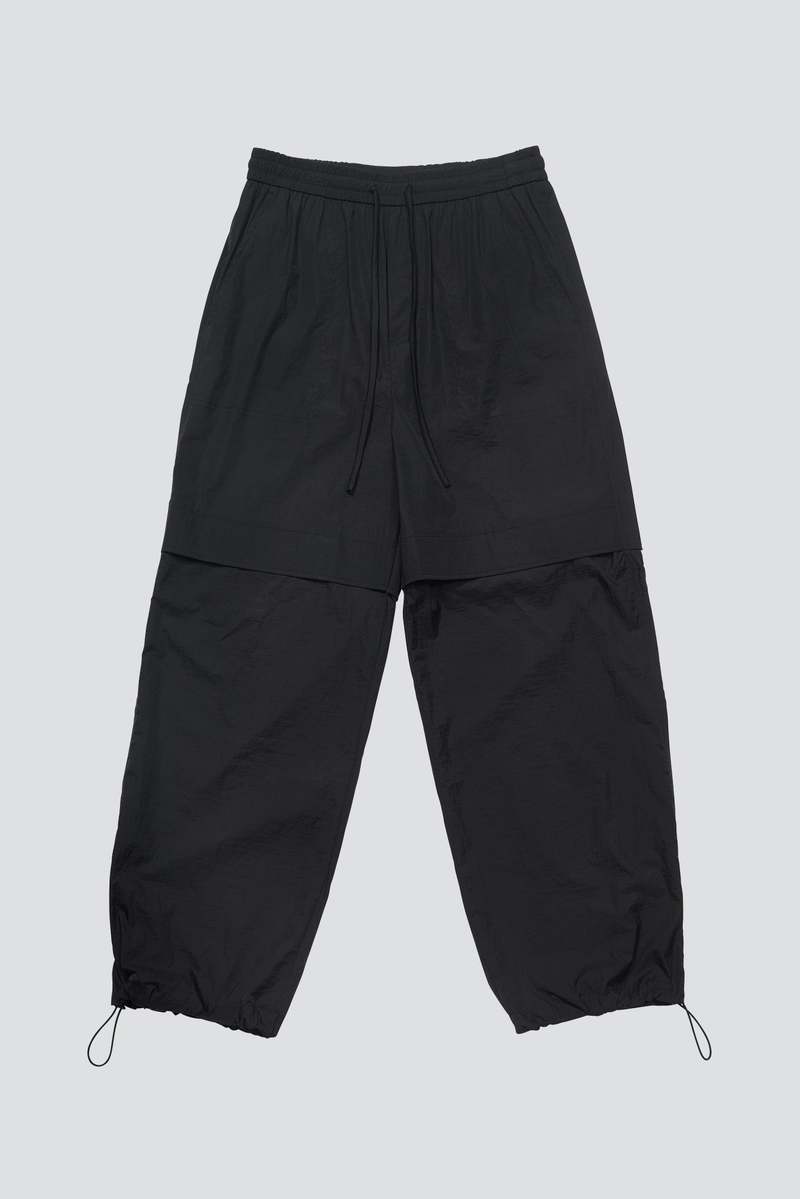 AMOMENTO Sheer Layered Pants - Black | Garmentory