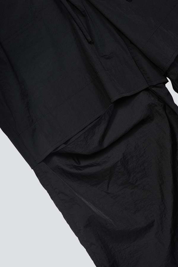 AMOMENTO Sheer Layered Pants - Black | Garmentory