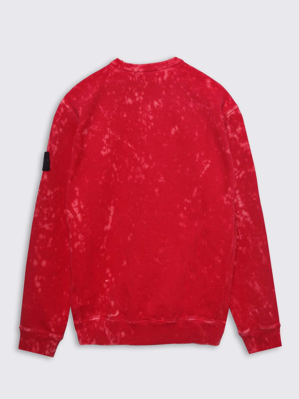 Stone Island Cotton Fleece Garment Dyed Sweatshirt - Red Dye