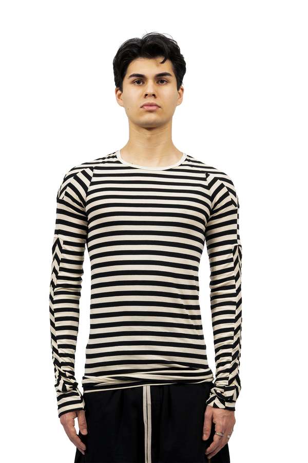 Rick Owens Scarification Tee - Striped | Garmentory