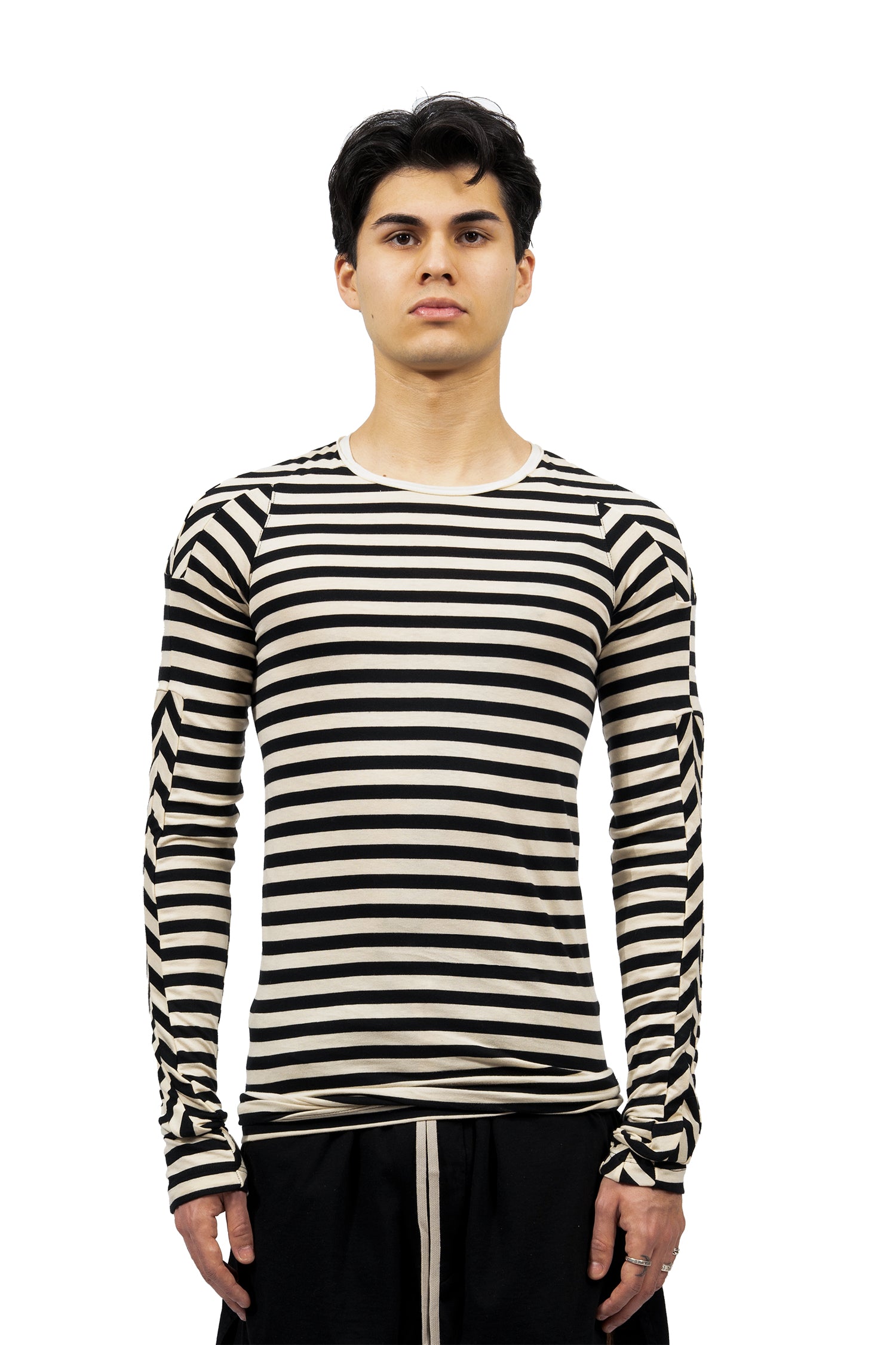 Rick Owens Scarification Tee - Striped | Garmentory
