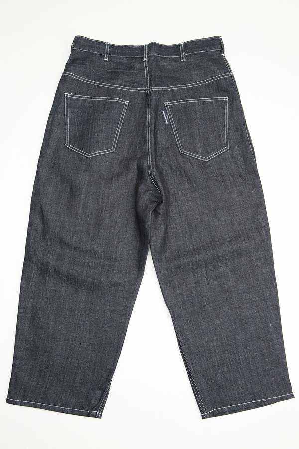 Comme des Garçons HOMME MEN'S 1 PLEAT COTTON LINEN DENIM PANTS