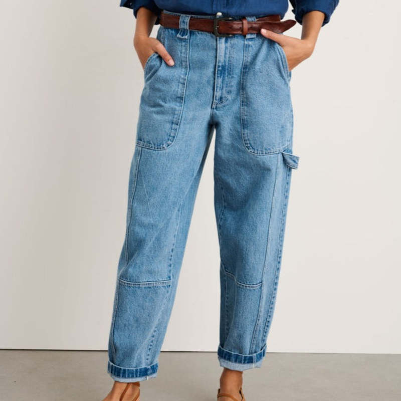 Alex Mill Phoebe Pant in Upcycled Denim - Vintage Wash