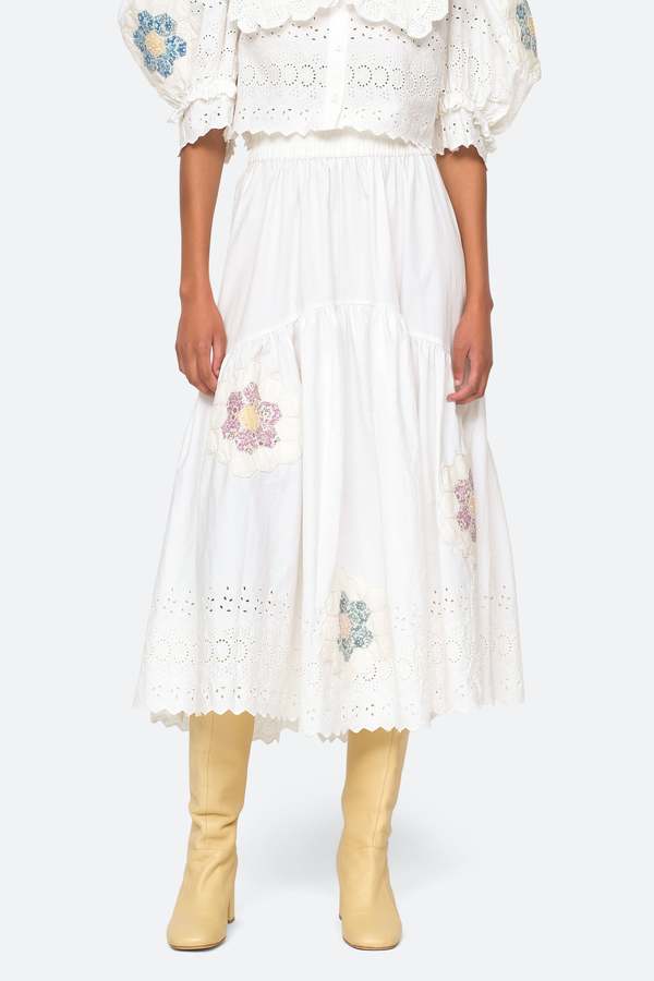 sea new york violette patch midi dress Sea NY Violette Skirt