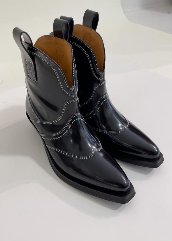 ganni polido zipper boot